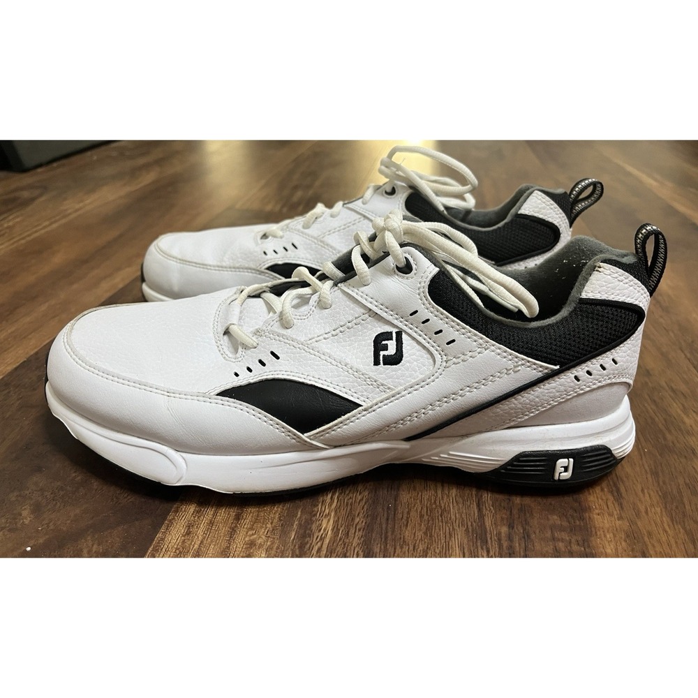 Footjoy Soft Spikes Golf Sneaker Shoe Competition Last Men 11M White Black 56722